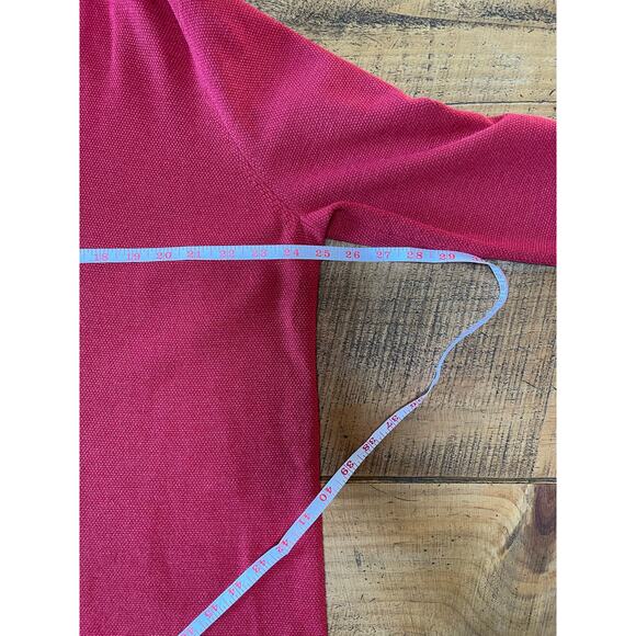 Womens Eileen Fisher Red Silk Blend Open Knit Textured Cardigan Sweater No Size - Picture 5 of 10